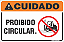 Placa de cuidado proibido circular - Imagem 1