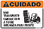 Placa de cuidado não transporte cargas com a torre inclinada para frente. - Imagem 1