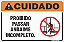 Placa de cuidado proibido passar andaime incompleto - Imagem 1
