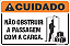 Placa de cuidado não obstruir a passagem com a carga - Imagem 1