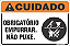 Placa de cuidado obrigatório empurrar não puxe - Imagem 1