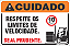 Placa de cuidado respeite os limites de velocidade seja prudente - Imagem 1