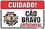 Placa residenciais cão bravo antissocial - Imagem 1