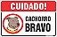 Placa residenciais cachorro bravo - Imagem 1