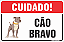 Placa residenciais cão bravo - Imagem 1