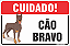 Placas residenciais atenção cão bravo - Imagem 1