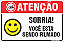 Placas residenciais sorria! você esta sendo filmado - Imagem 1