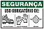 Placa de segurança uso obrigatório de: sapatos, luvas e mascara - Imagem 1