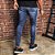 Calça masculina jeans slim com faixa lateral - Imagem 2