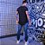 Calça jogger masculina jeans azul escuro - Imagem 4
