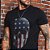 Camiseta masculina caveira rock preta - Imagem 3