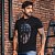 Camiseta masculina caveira rock preta - Imagem 1