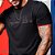 Camiseta gola o masculina preta com recortes vermelhos - Imagem 3