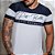 Camiseta gola v m/c com recortes - Imagem 4