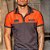 Gola polo masculina com recortes laranja - Imagem 2