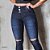 Calça skinny feminina cós largo - Imagem 5