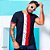 Camiseta masculina color block - Imagem 1