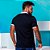 Camiseta polo masculina preta com recortes - Imagem 4