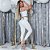 Calça skinny branca com suspensório - Imagem 3