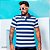 Camiseta gola polo listrada - Imagem 1