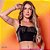 Cropped preto com logomania - Imagem 1