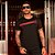 Camiseta masculina com gola redonda e zíper com logomania - Imagem 1