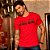 Camiseta masculina vermelha com logomania exclusiva - Imagem 1