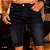 Bermuda masculina slim jeans escuro super elasticidade - Imagem 1