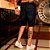 Bermuda masculina slim jeans escuro super elasticidade - Imagem 4