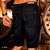 Bermuda masculina slim jeans escuro super elasticidade - Imagem 2