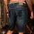 Bermuda jeans masculina escura modelo clássico - Imagem 2
