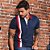 Gola polo masculina com recortes modelo reto - Imagem 3