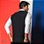 Camiseta gola polo masculina conforto manga longa bicolor - Imagem 4