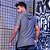 Camiseta masculina cinza de moletinho com capuz - Imagem 3