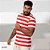 Camiseta gola V masculina listrada - Imagem 2