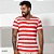 Camiseta gola V masculina listrada - Imagem 1