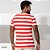 Camiseta gola V masculina listrada - Imagem 3