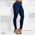 Calça skinny empina bumbum com cós alto jeans escuro - Imagem 6
