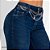 Calça skinny empina bumbum com cós alto jeans escuro - Imagem 4