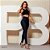 Calça jeans empina bumbum com cós super alto e logomania - Imagem 1
