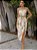 VCAY Bege Zíper Floral Boho Roupa de 2pçs - Imagem 1
