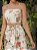 VCAY Bege Zíper Floral Boho Roupa de 2pçs - Imagem 4