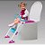 Assento Com Escada Redutor Antiderrapante Infantil Buba Rosa - Imagem 5