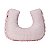 Almofada Amamentação Apoio de Amamentar Linho Rosa Mescla - Imagem 1