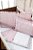 Kit Berço Bebê Trança Linho Rosa 6 Pçs Protetor Batistela - Imagem 4