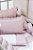 Kit Berço Bebê Trança Linho Rosa 6 Pçs Protetor Batistela - Imagem 3