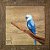 Ararinha-azul - quadro em marchetaria Aves Raras SAVE Brasil - Imagem 1
