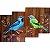 Saí-azul casal - arte em madeira Bio & Mãe Terra - Imagem 1