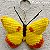 Borboleta-amarela - chaveiro Pássaros Caparaó ponto-cruz - Imagem 1