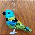 Saíra-sete-cores - chaveiro Pássaros Caparaó ponto-cruz - Imagem 1